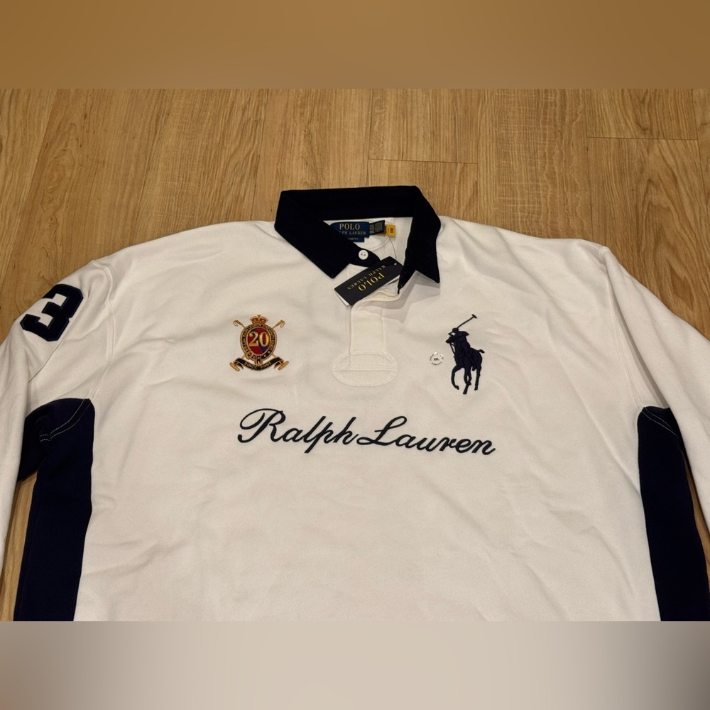 Polo Ralph Lauren Men’s 20th Anniversary Big Pony Rugby Fleece Sweatshirt XL-XXl - Picture 3 of 5